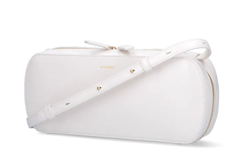 Jil Sander Logo Embossed Medium Crossbody Bag