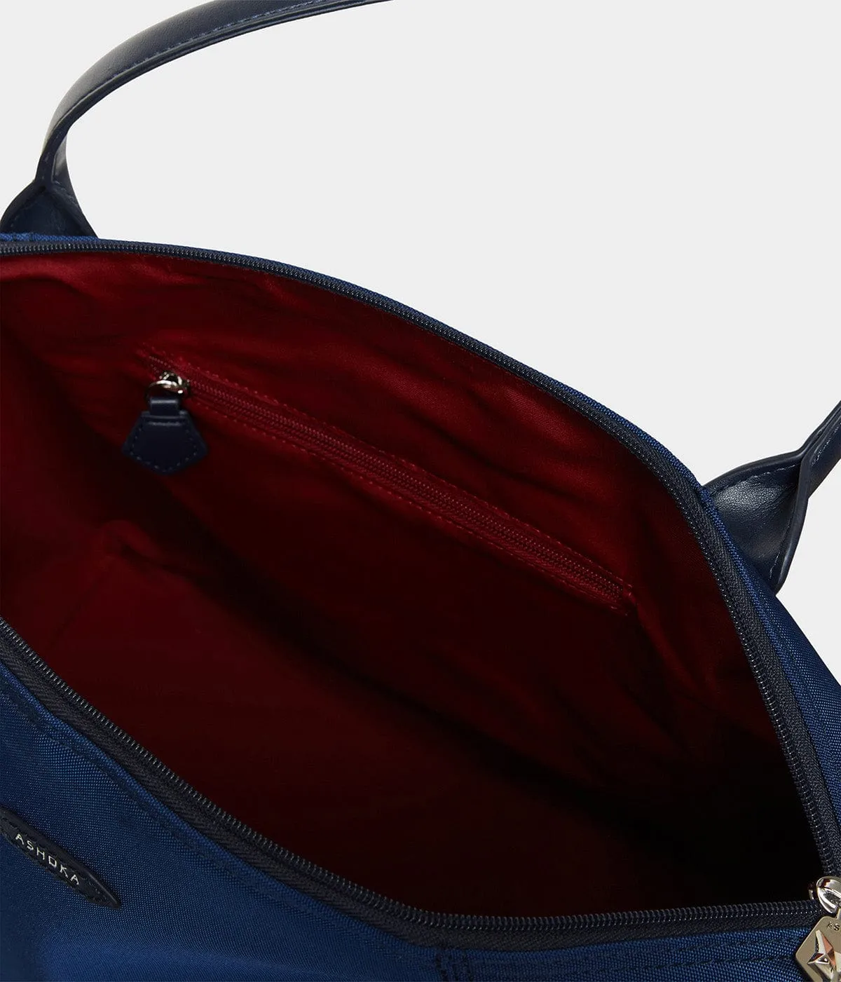 Journey Apple Skin & Recycled Nylon Weekend Bag | Navy Blue