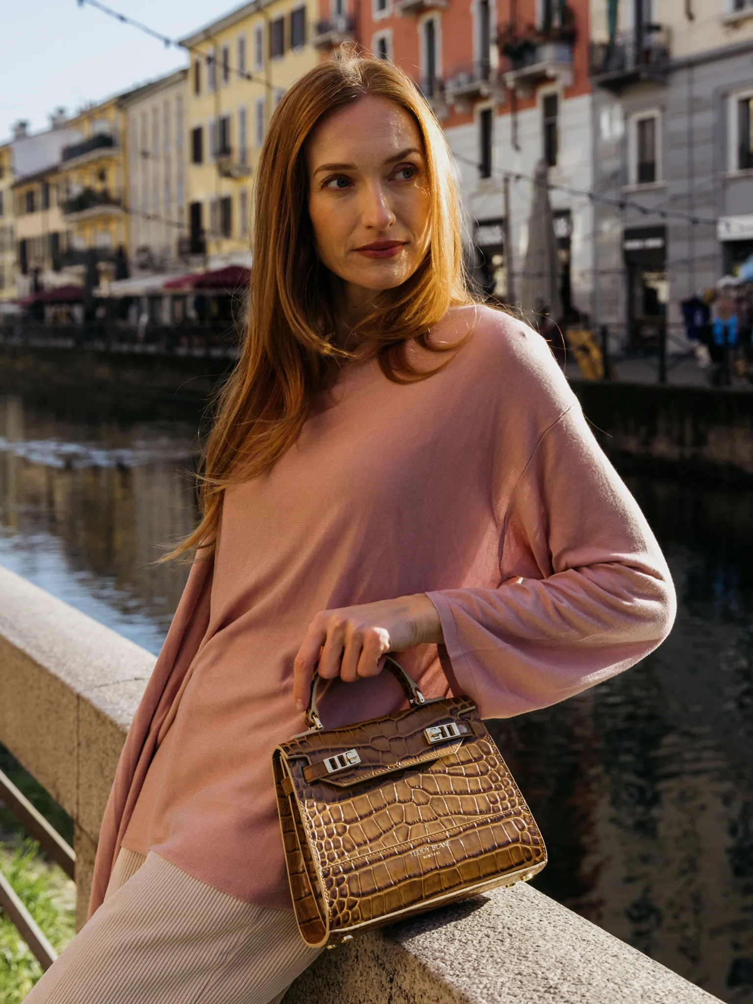 Kim Croco 9" - Brown
