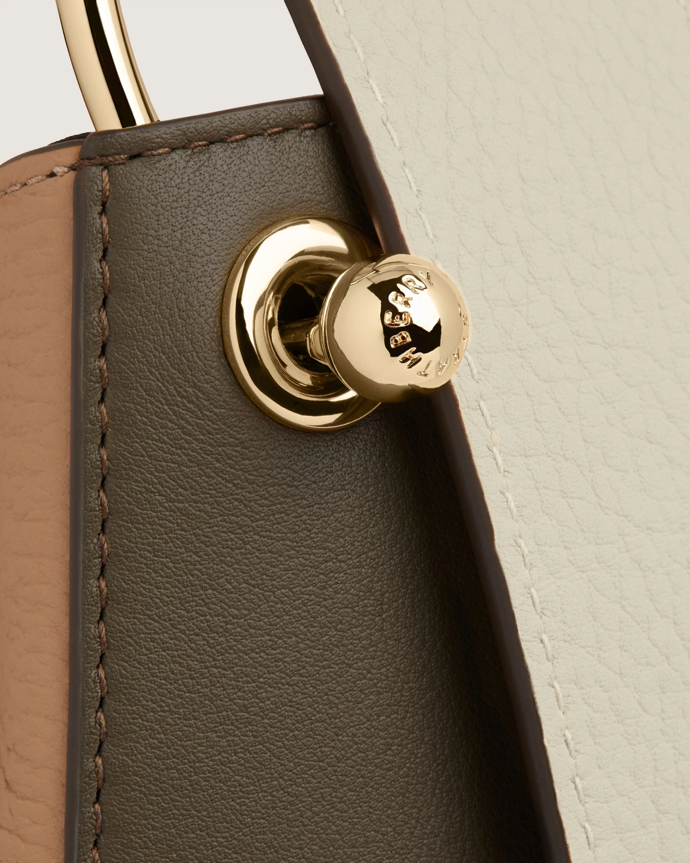 Lana Midi Bucket Bag - Khaki/Caramel/Diamond