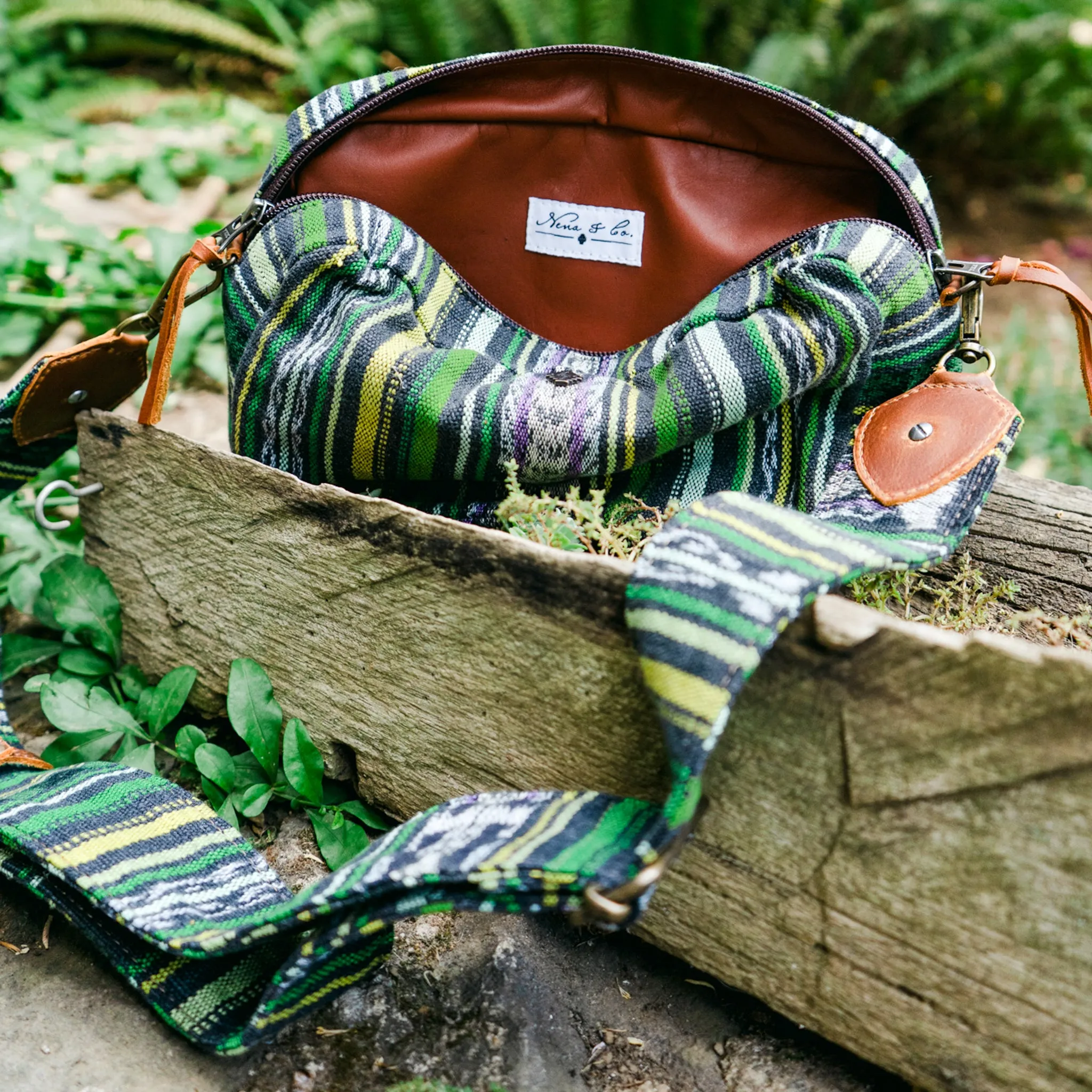 LARGE WANDER CROSSBODY BAG   STRAP SET - CORTE - CAFE - NO. 15778