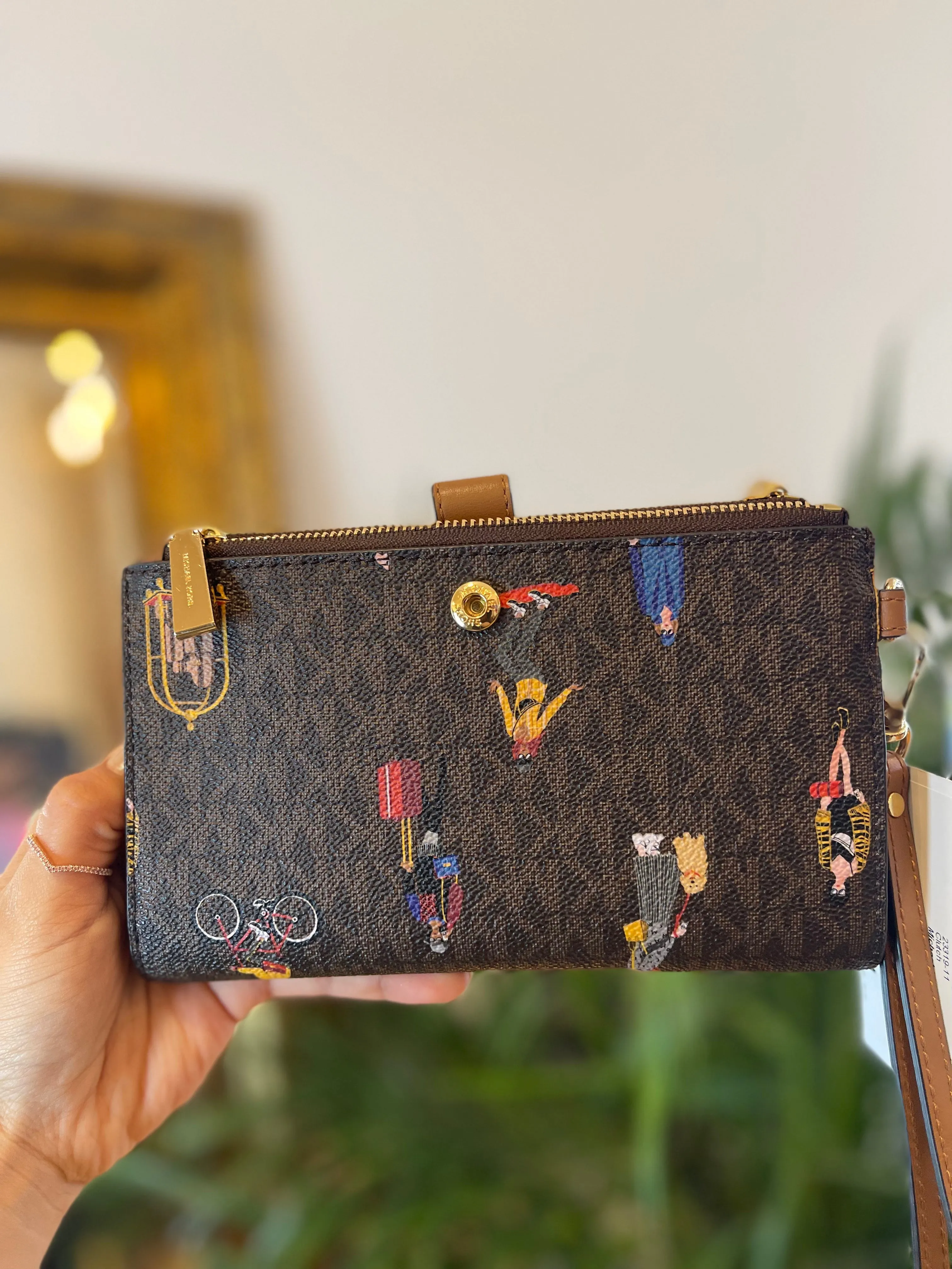 Michael Kors Monogram Canvas Printed Clutch