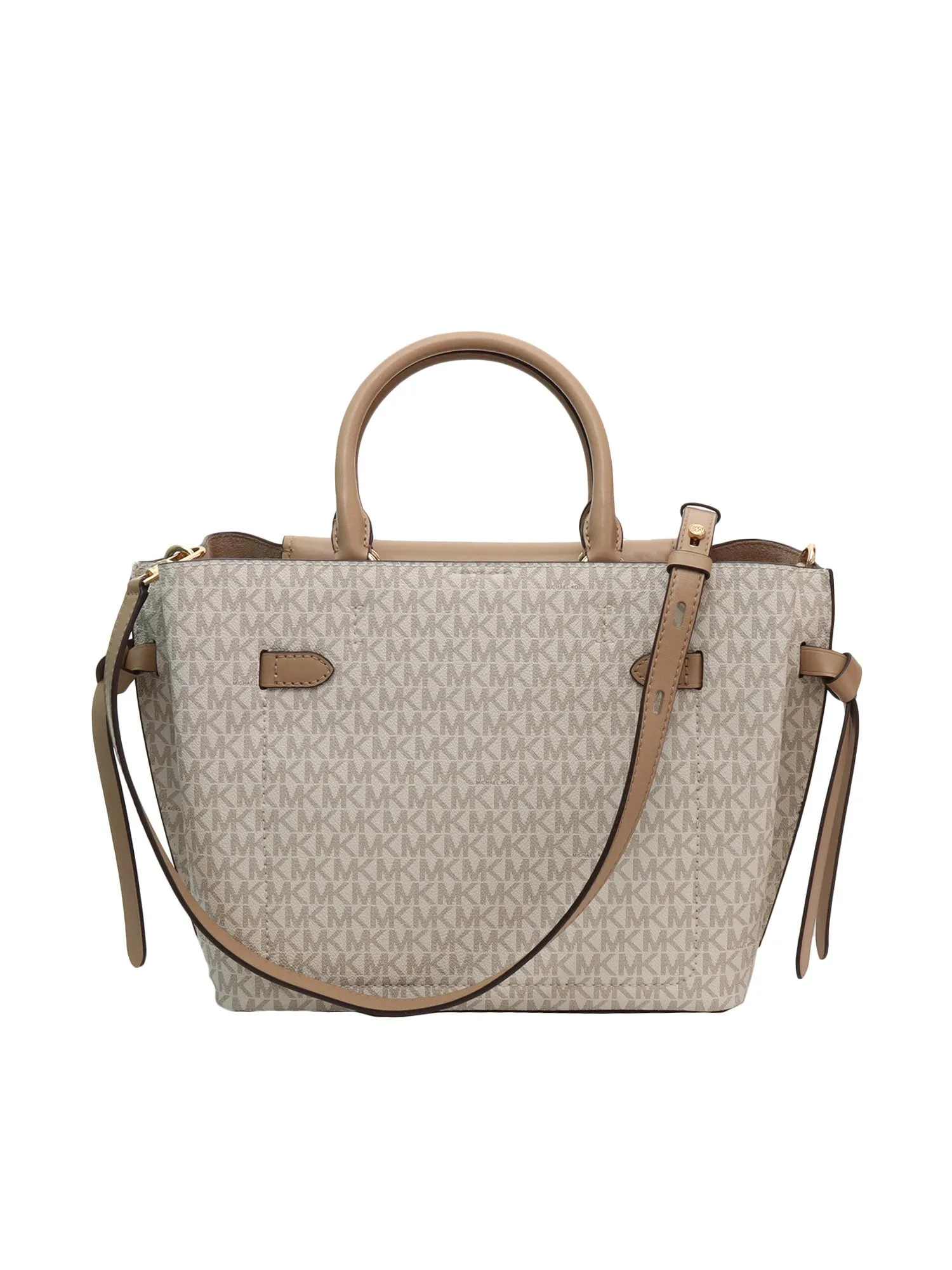 Michael Michael Kors Hamilton Legacy Large Logo Stripe Belted Satchel Bag