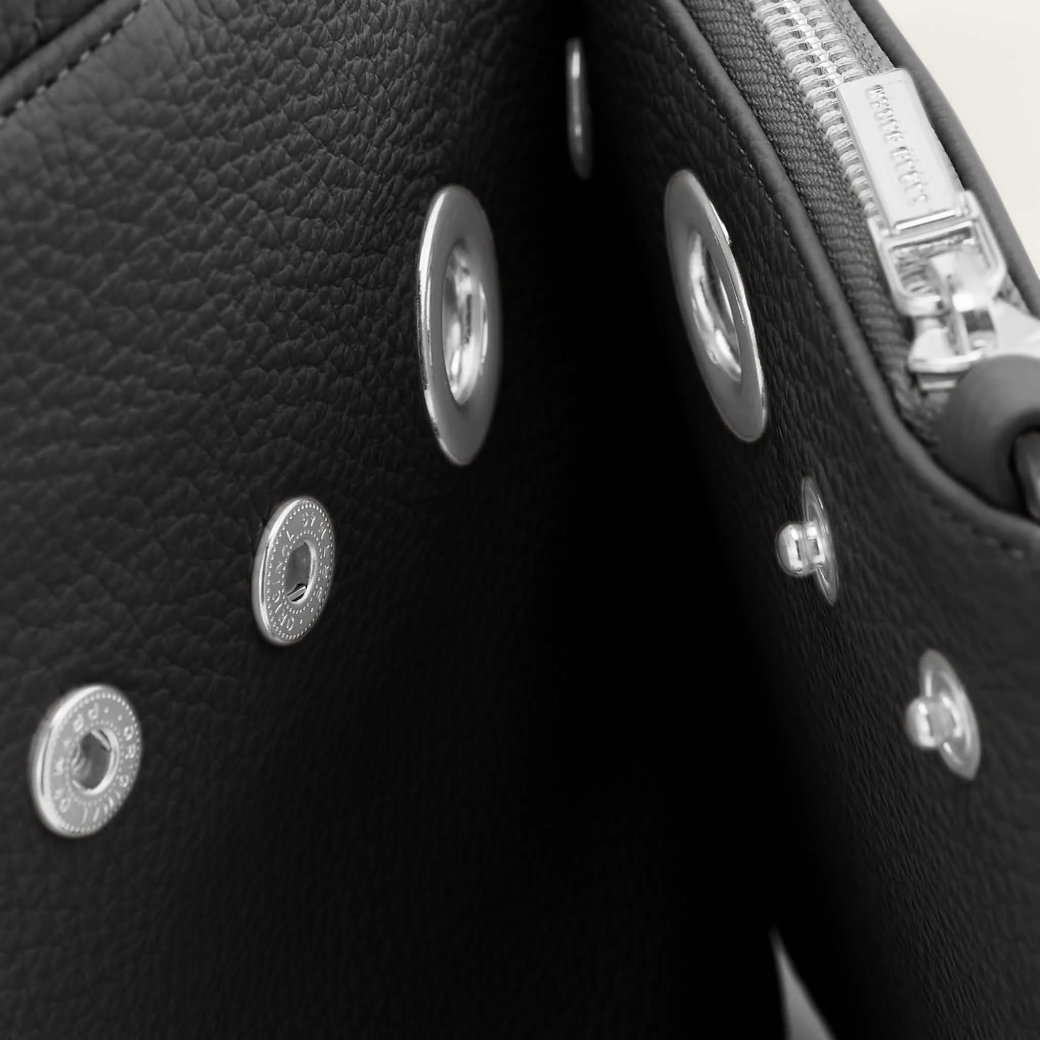 Mini D Tote | Black with Silver hardware