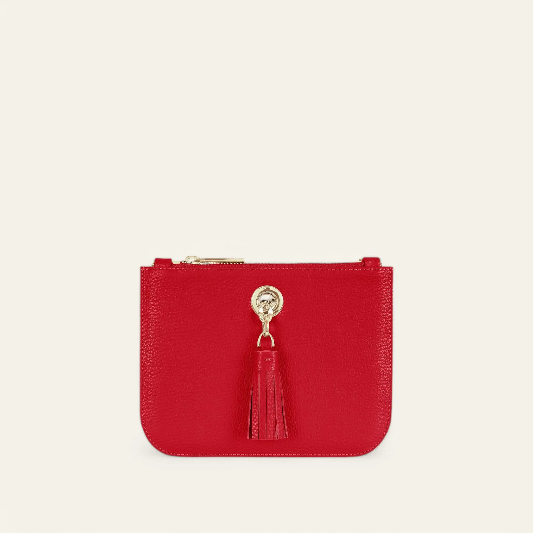 Mini D Tote | Pillarbox Red with Gold hardware