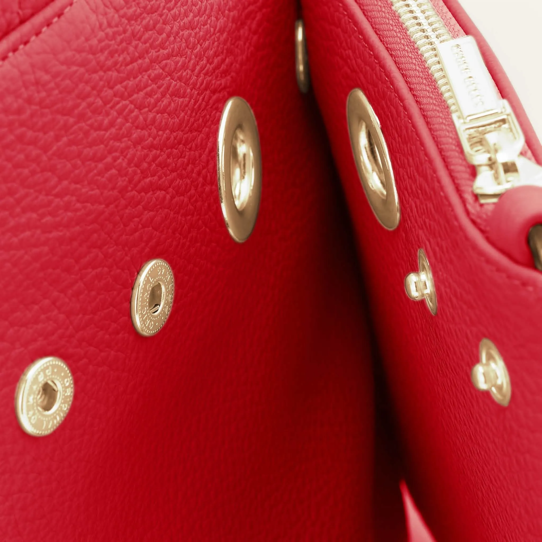 Mini D Tote | Pillarbox Red with Gold hardware