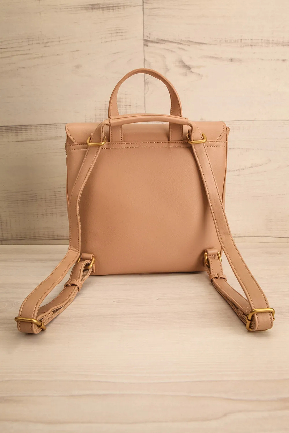 Nyhla Beige | Vegan Leather Backpack