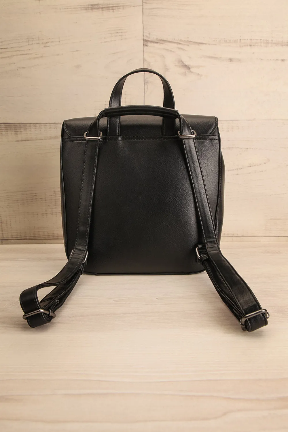 Nyhla Black | Vegan Leather Backpack