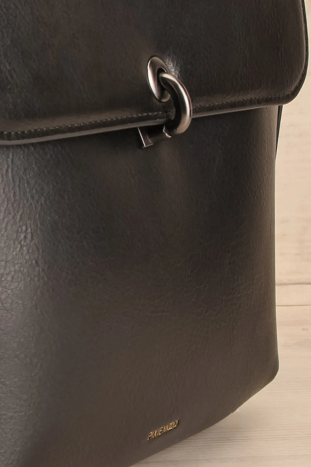 Nyhla Black | Vegan Leather Backpack