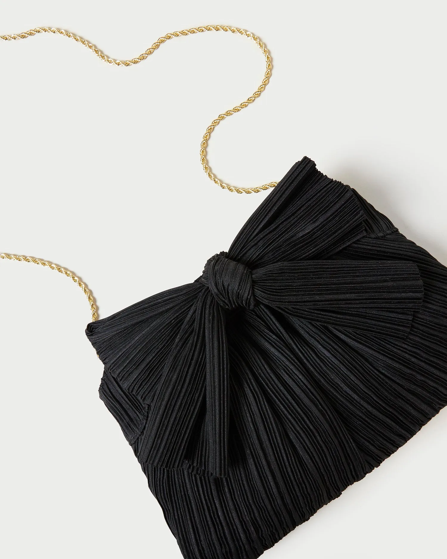 Rayne Black Bow Clutch