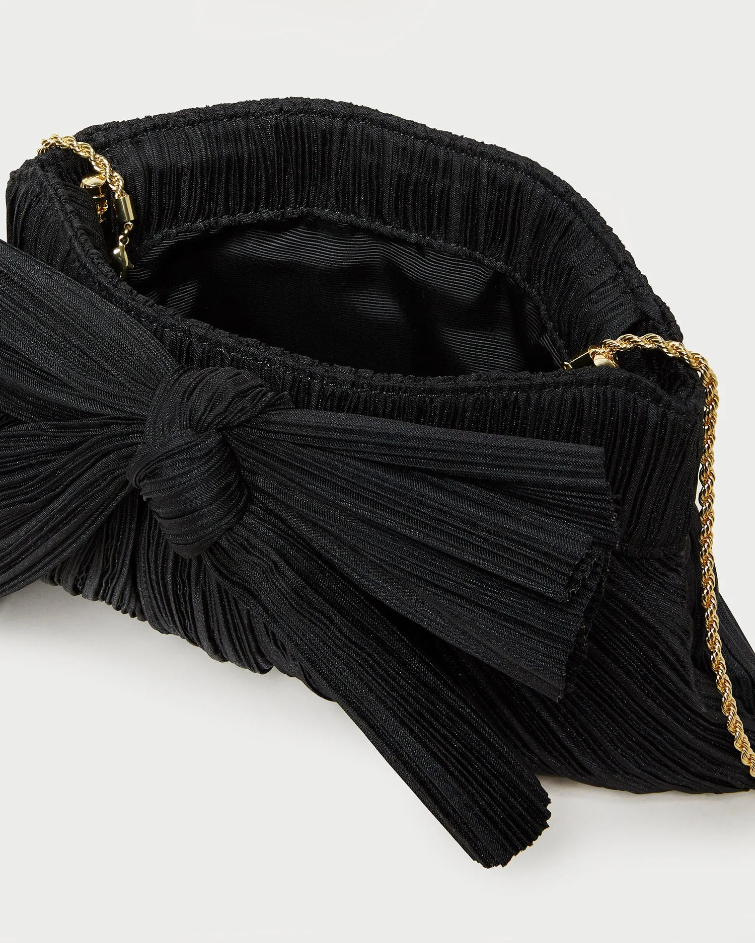 Rayne Black Bow Clutch