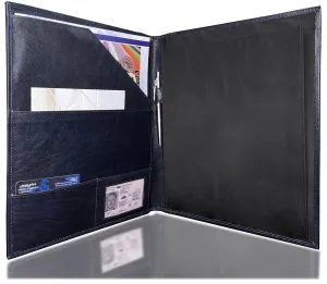 Royal Leather Portfolio (Blue)