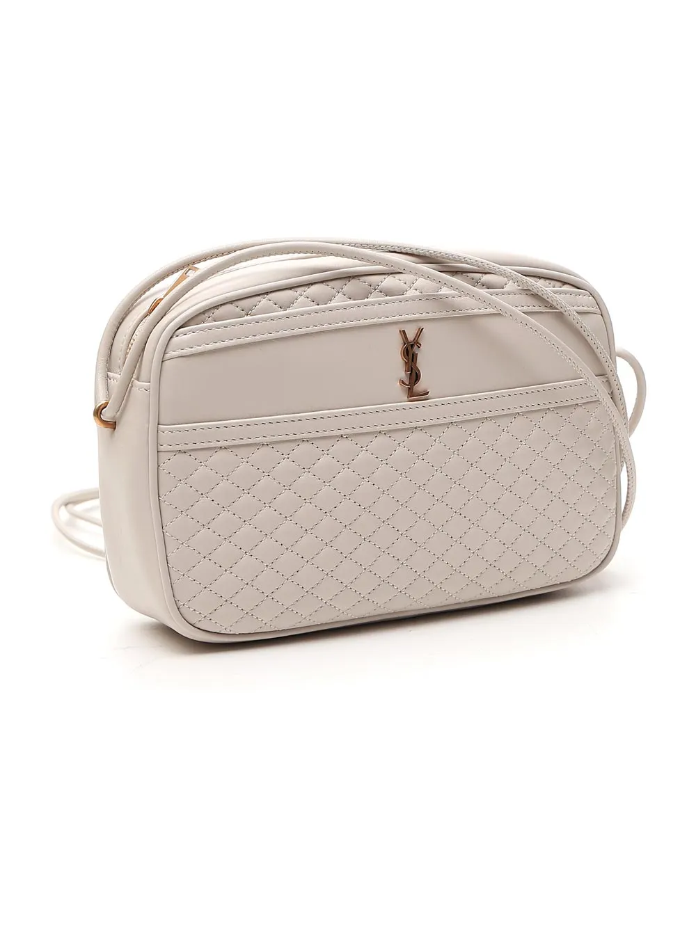 Saint Laurent Victoire Logo Plaque Quilted Crossbody Bag