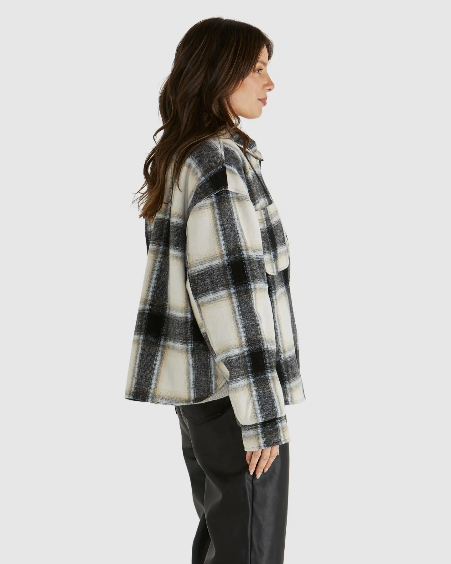 Sass Zita Jacket Charcoal Check