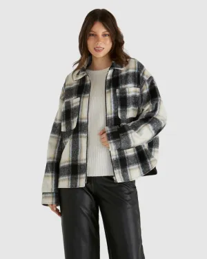 Sass Zita Jacket Charcoal Check