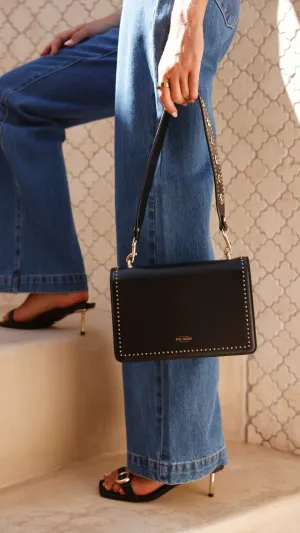 Sol Sana Flap Bag - Black/Gold