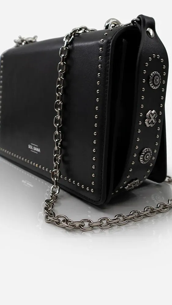 Sol Sana Flap Bag - Black/Silver