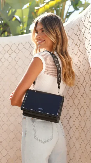 Sol Sana Flap Bag - Black/Silver