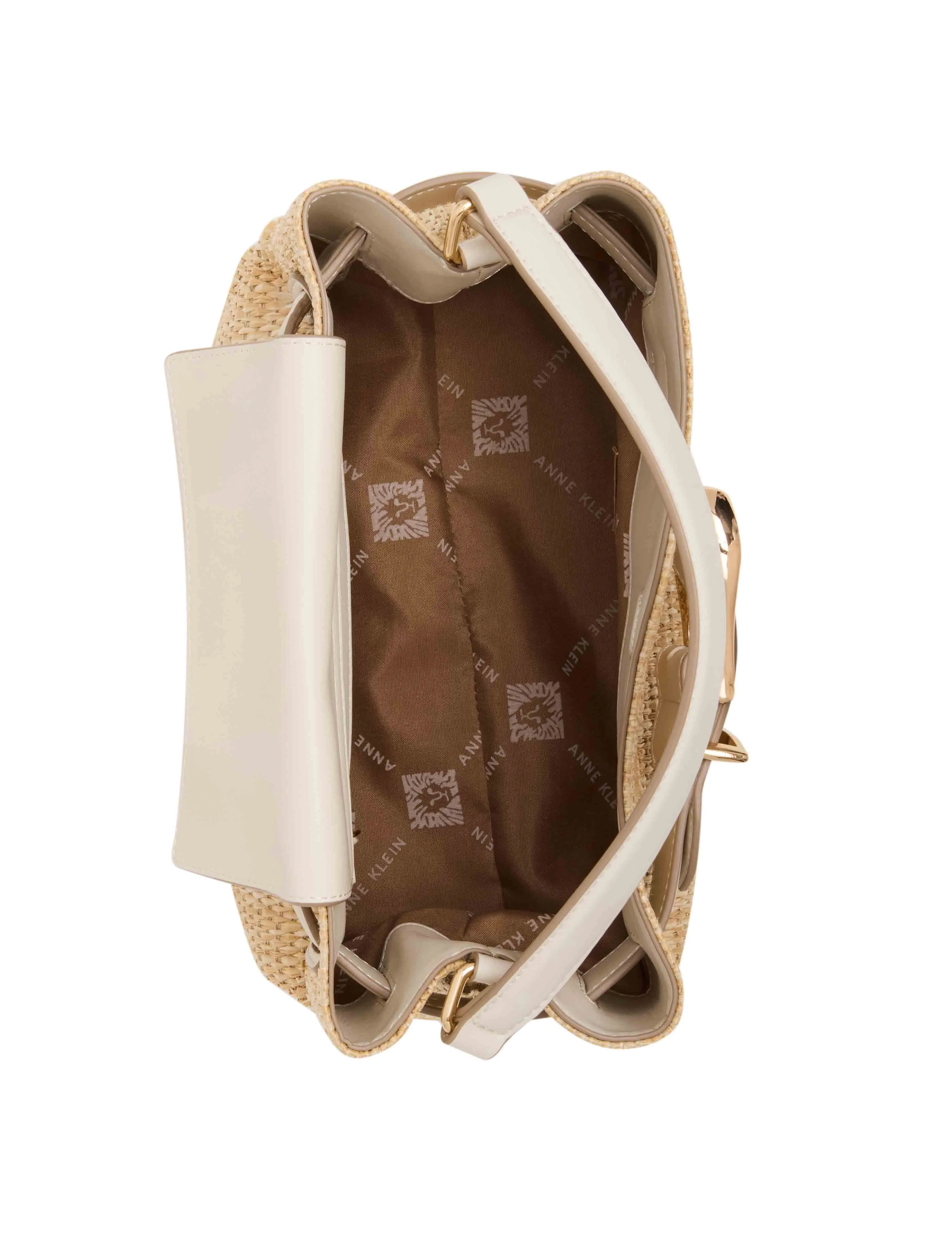 Straw Top Handle Satchel with Convertible Strap