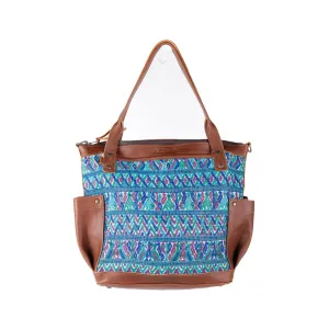 THE MEDIUM PERFECT BAG - OOAK HUIPIL - CAFE - NO. 14282