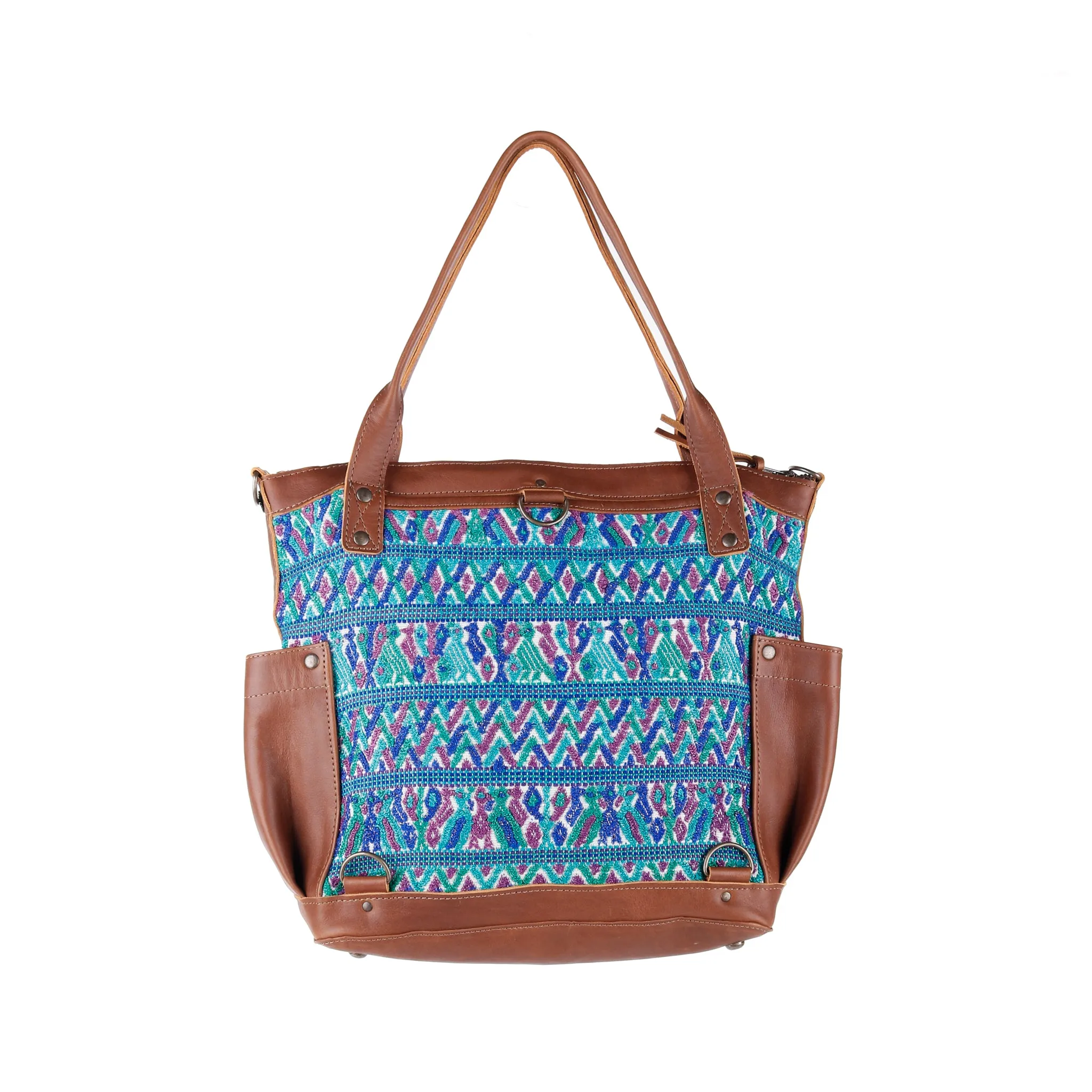 THE MEDIUM PERFECT BAG - OOAK HUIPIL - CAFE - NO. 14282