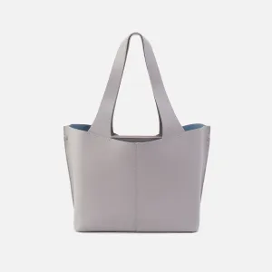 Vida Tote in Micro Pebbled Leather - Morning Dove Grey