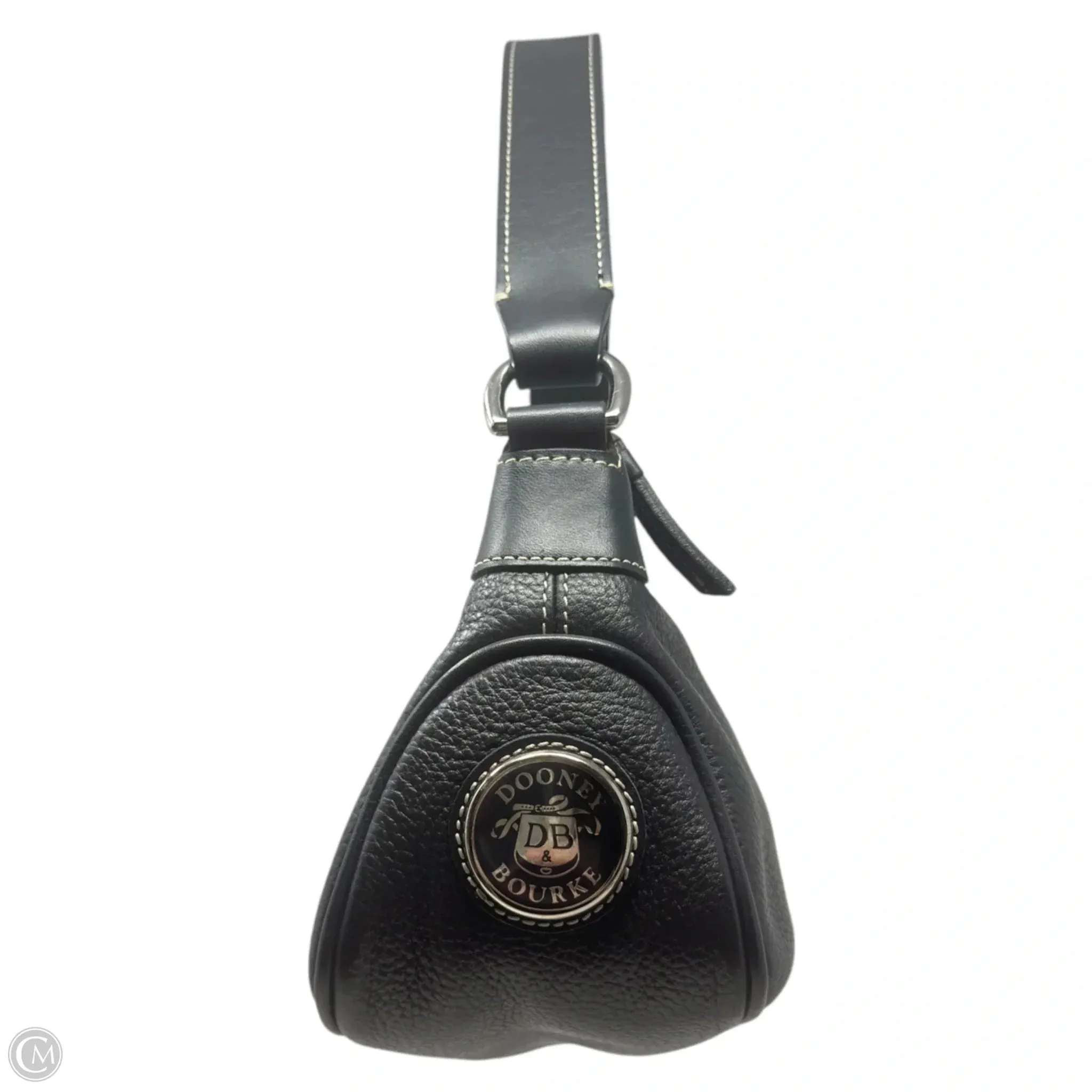 Vintage Mini Hobo Designer By Dooney And Bourke In Black Pebbled Leather, Size: Small