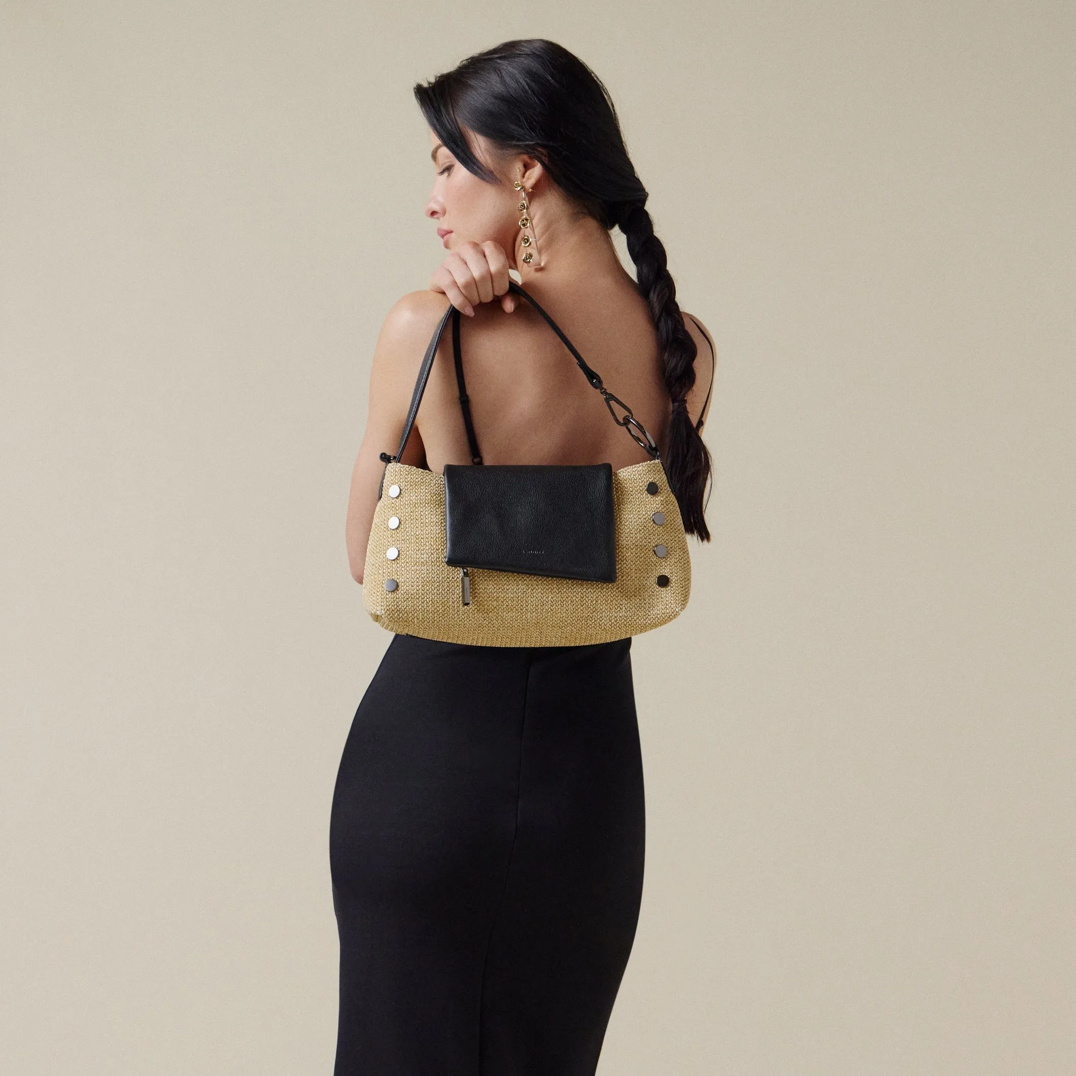 VIP Satchel | Chaparral Raffia/Gunmetal