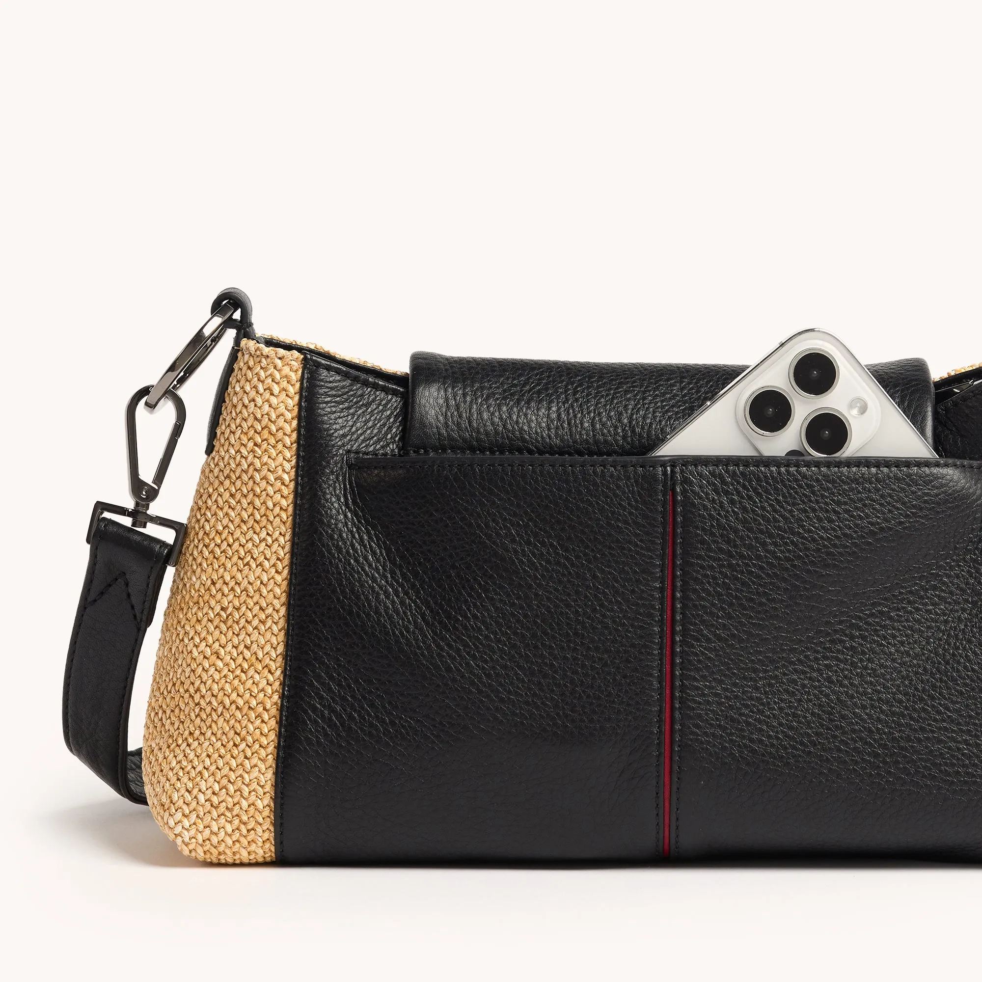 VIP Satchel | Chaparral Raffia/Gunmetal