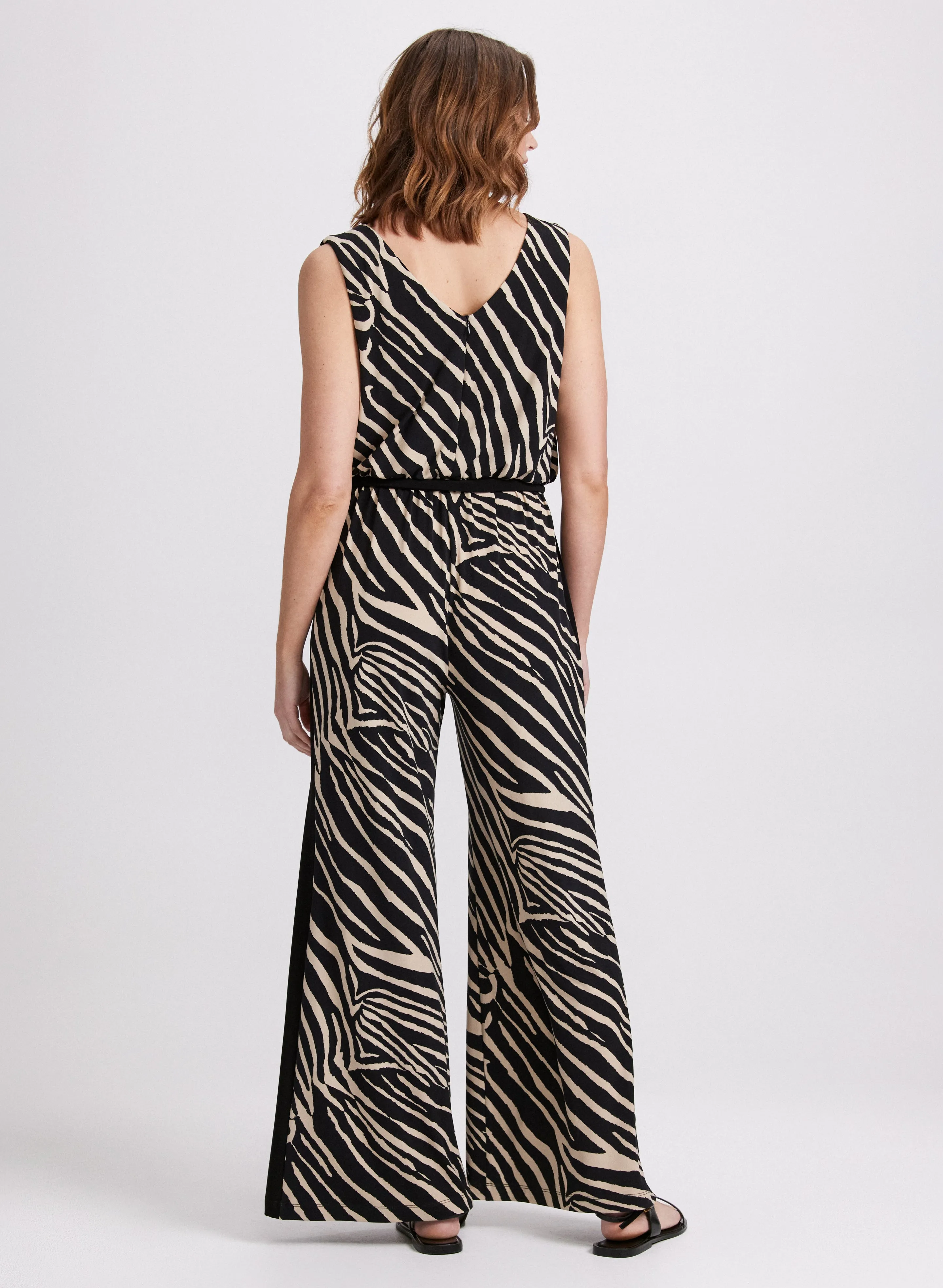 Zebra Print Jumpsuit