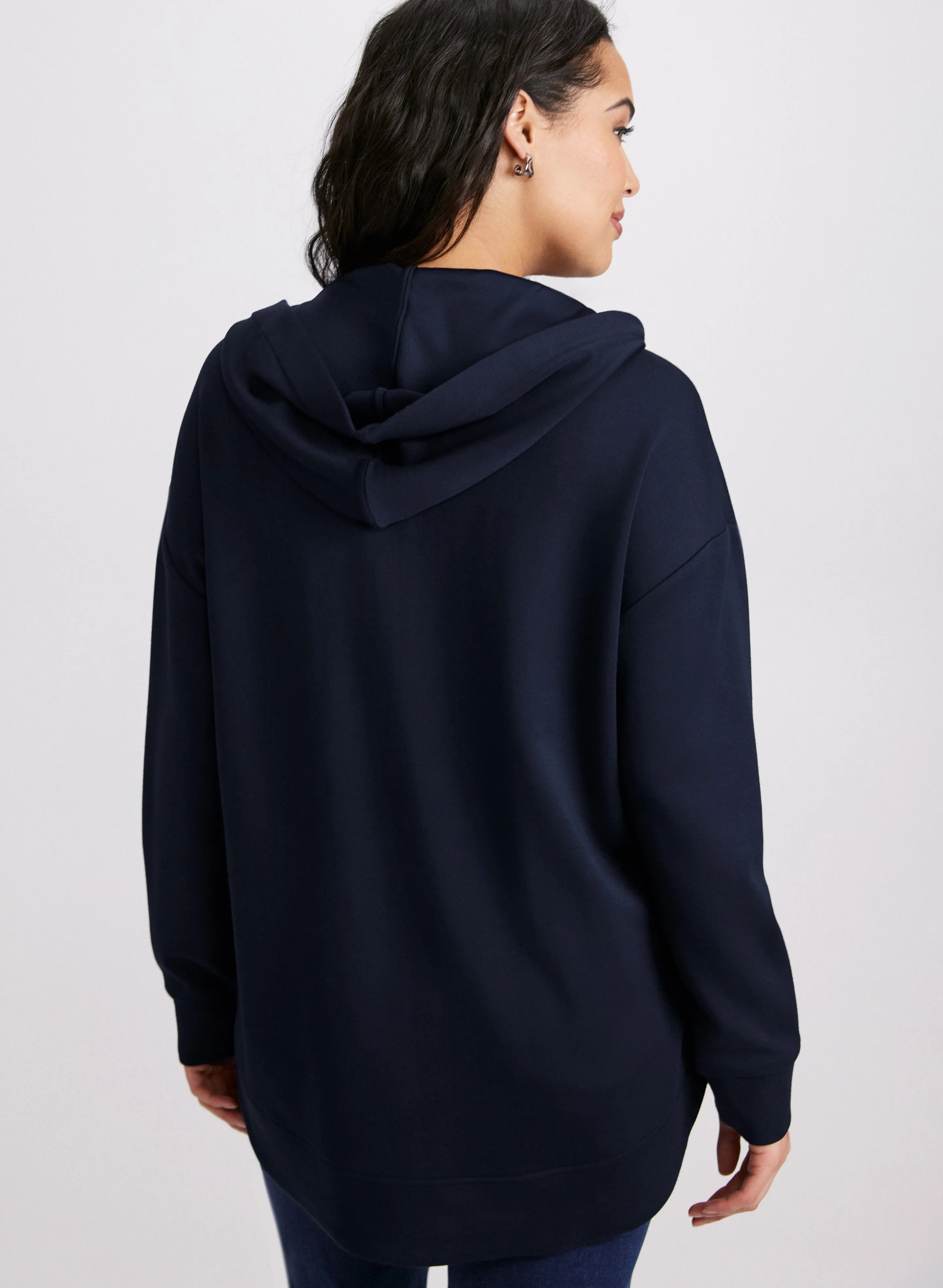 Zip Front Hooded Top